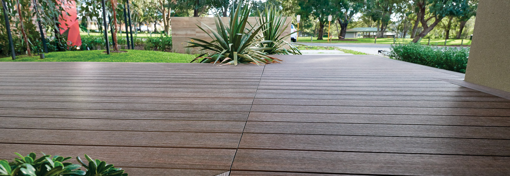Composite decking and screening