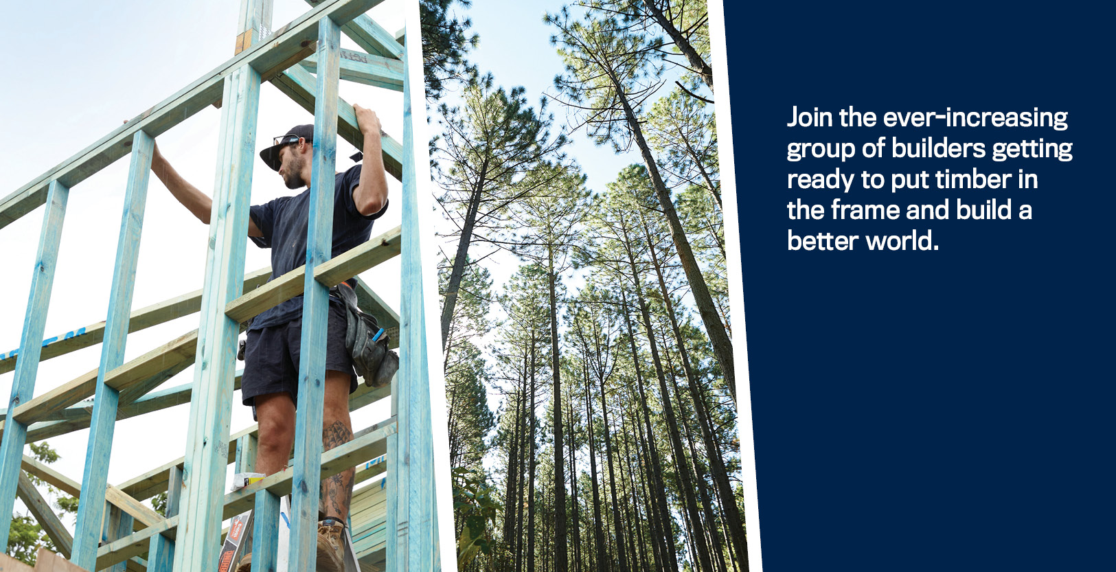 Join the ever-increasing group of builders getting ready to put timber in the frame and build a better world.