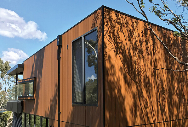 Biowood external wall cladding