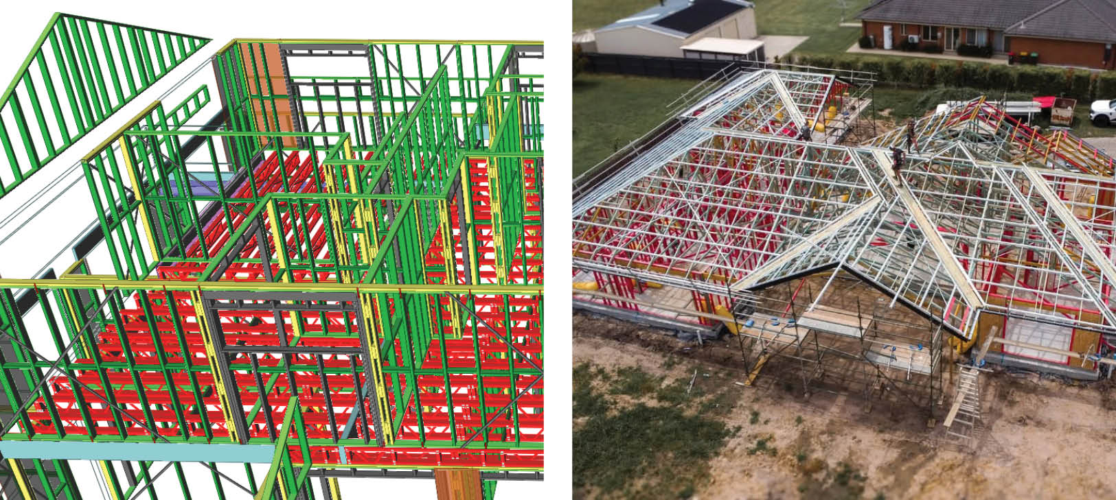 Dahlsens provides 3D modelling of house framing using Pryda Build software for a complete view of your project. Their full truss and frame package will streamlines the build process for a faster, smoother project.
