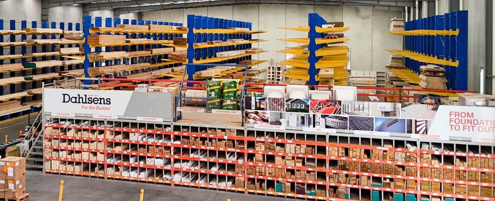 Photo of a modern Dahlsens store with shelves filled with products