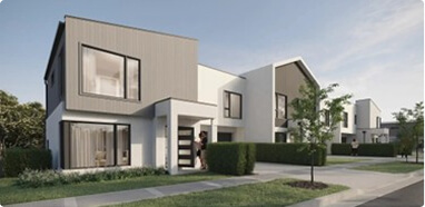 Photo of JamesHardie townhouse cladding