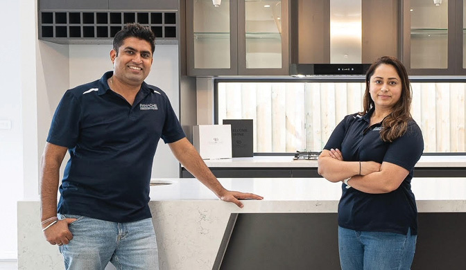 Anuj and Angie from Panache Designer Homes.